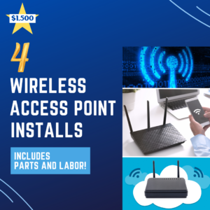 Have a larger building that has trouble getting secure internet connection on all floors? We'll perform an on-site survey to find the 4 best locations for installation. These devices will ensure all employees' devices are always connected and working efficiently. 