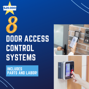 This method of physical security will manage and protect multiple exits and/or entrances of your building. Authorized people can only access certain units by using a key fob, key card, fingerprint or by using their mobile device with passwords. 