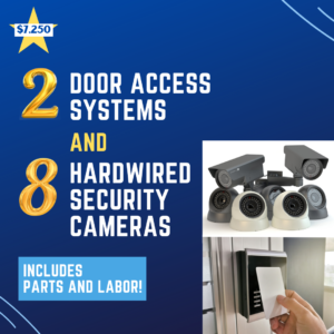 With door access systems, you can control who can and cannot access sections of your buildings. In addition, security camera systems placed internally or externally make a necessary addition to your property and can help deter crime. If you want to catch the action, call Jackson!
