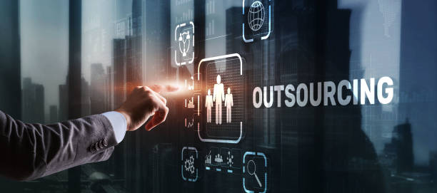 Outsourcing Business Human Resources Internet Finance Technology Concept.